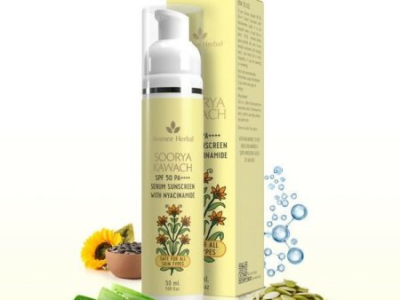 Avimee Herbal Soorya Kawach SPF 50 PA++++ Niacinamide Serum Sunscreen For Sale