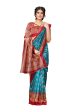 Vamika Sky Blue Printed Art Silk Saree Supply