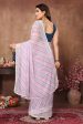 Aafreen Partywear Designer Purple Georgette Fancy Ready Wear Saree For Sale