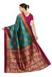 Vamika rama & wine Printed Art Silk Saree Fashion