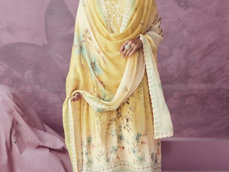 Yellow Muslin Cotton Printed Trendy Salwar Kurta Set - Emponline For Cheap