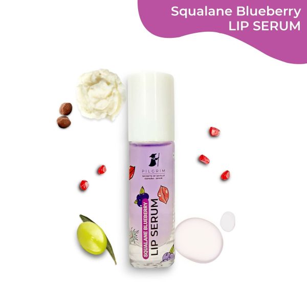 Pilgrim Spanish Lip Serum (Blueberry) with Roll-on For Visibly Plump Lips, Hydrating Lip Serum For Dark Lips For Discount