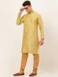 Jompers Men s Yellow Embroidered Kurta Payjama Sets For Sale