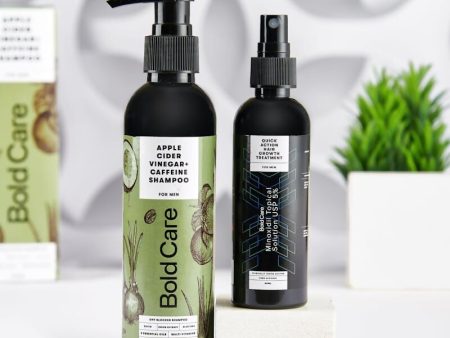 Bold Care DHT Blocker Shampoo & Hair Growth 5% Solution Serum Combo Fashion