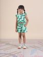 Snakes and Ladders Girls Green Table Print Top and Shorts Sets from Siblings Collection Discount