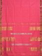 Baby Pink Khadi Cotton Handloom Saree with Doby Border and Zari Strips Pallu Design - Global Threads For Cheap