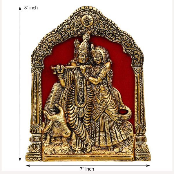 Webelkart Premium Metal Radha Krishna Idol Supply