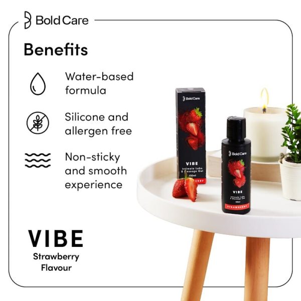 Bold Care Vibe Strawberry Flavor Massage Gel Sale