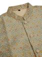 Jompers Men s Grey Embroidered Nehru Jacket Sale