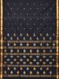 Black Uppada Cotton Handloom Saree with Assorted Buta Pallu Design - Global Threads For Sale