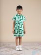 Snakes and Ladders Boys Green Table Print Shirt and Boxer Sets from Siblings Collection Hot on Sale