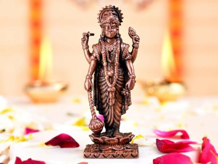 Craftvatika Copper Vishnu Idol Hot on Sale