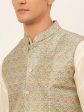 Jompers Men s Grey Embroidered Nehru Jacket Sale