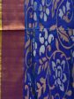 Blue and Yellow Uppada Silk Handloom Saree with One Side Border Design - Global Threads Sale