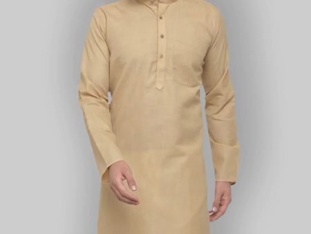 Jompers Men s Beige & White Solid Kurta Only Fashion