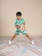 Snakes and Ladders Boys Green Table Print Shirt and Boxer Sets from Siblings Collection Hot on Sale