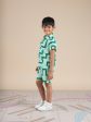 Snakes and Ladders Boys Green Table Print Shirt and Boxer Sets from Siblings Collection Hot on Sale