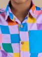 Snakes and Ladders Boys Multi Color Rotary Print Shirt from Siblings Collection For Discount