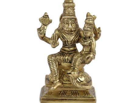 Craftvatika Lakshmi Narasimha Murti Brass Vishnu Laxmi Narayan Idol Statue Online now