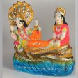 Blissful Polymer Unbreakable Action Lord Vishnu Laxmi Idol Cheap