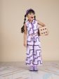 Snakes and Ladders Girls Purple Table Print Top and Pant Set from Siblings Collection Hot on Sale