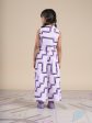 Snakes and Ladders Girls Purple Table Print Top and Pant Set from Siblings Collection Hot on Sale